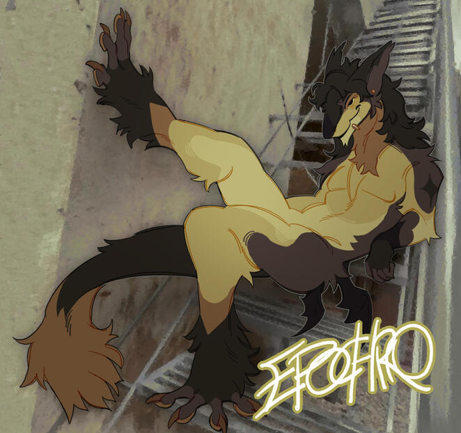 Art of my fursona - 26 Jun 2024